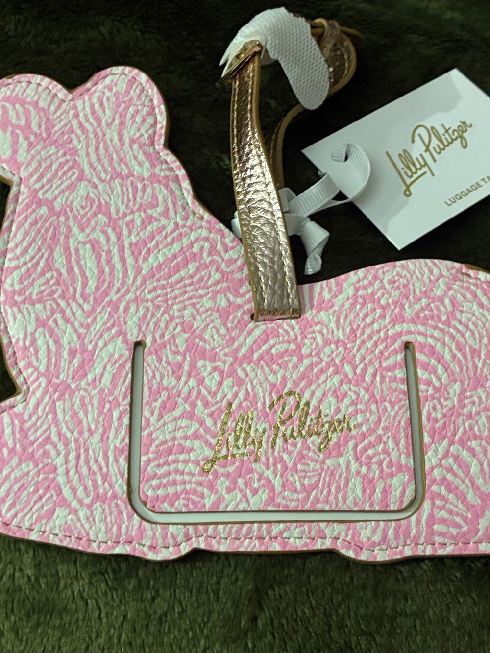 Lily Pulitzer metallic Zebra Luggage tag - Picture 3 of 3